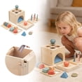 thumbnail image 1 of Montessori Wooden Activity Board For Toddlers Early Learning Develops Hand Eye Coordination Shape Color Recognition Skills, 1 of 8