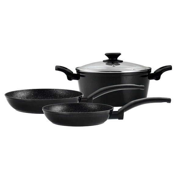 Batería Cacerola Sartenes VIVANT Aluminio Negro Fagor FAGOR 81BAFGVIV04