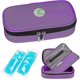 thumbnail image 1 of Insulin Cooler Bag Diabetic Bag - Medication Diabetic Insulated Portable Cooler Bag With 2 Ice Packs (purple), 1 of 5