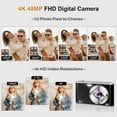 thumbnail image 3 of ACTITOP 4K Digital Camera 48MP Autofocus Vlog Video Dual Cameras for YouTube with 32GB Card,Black,New, 3 of 8