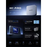 MINISFORUM M1 Pro Mini PC Core Ultra 5 Processor 125H(14C/18T) 32GB DDR5(5600MHz) 512GB SSD Desktop Computer,Oculink Port, Arc Graphics