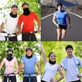 thumbnail image 3 of NOGIS Neck Gaiter Elastic Face -Mask for Men and Women Face Cover Scarf for Running Cycling Dust Sun UV Protection 2Pack Black, 3 of 7
