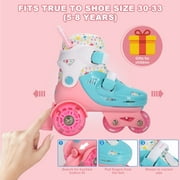 JIAN YA NA Kids Roller Skates Size Adjustable Children Toddler for Beginner Boys and Girls