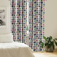 thumbnail image 2 of Ambesonne Alien Curtains, Abstract Fictional Beings, Pair of 28"x95", Multicolor, 2 of 5
