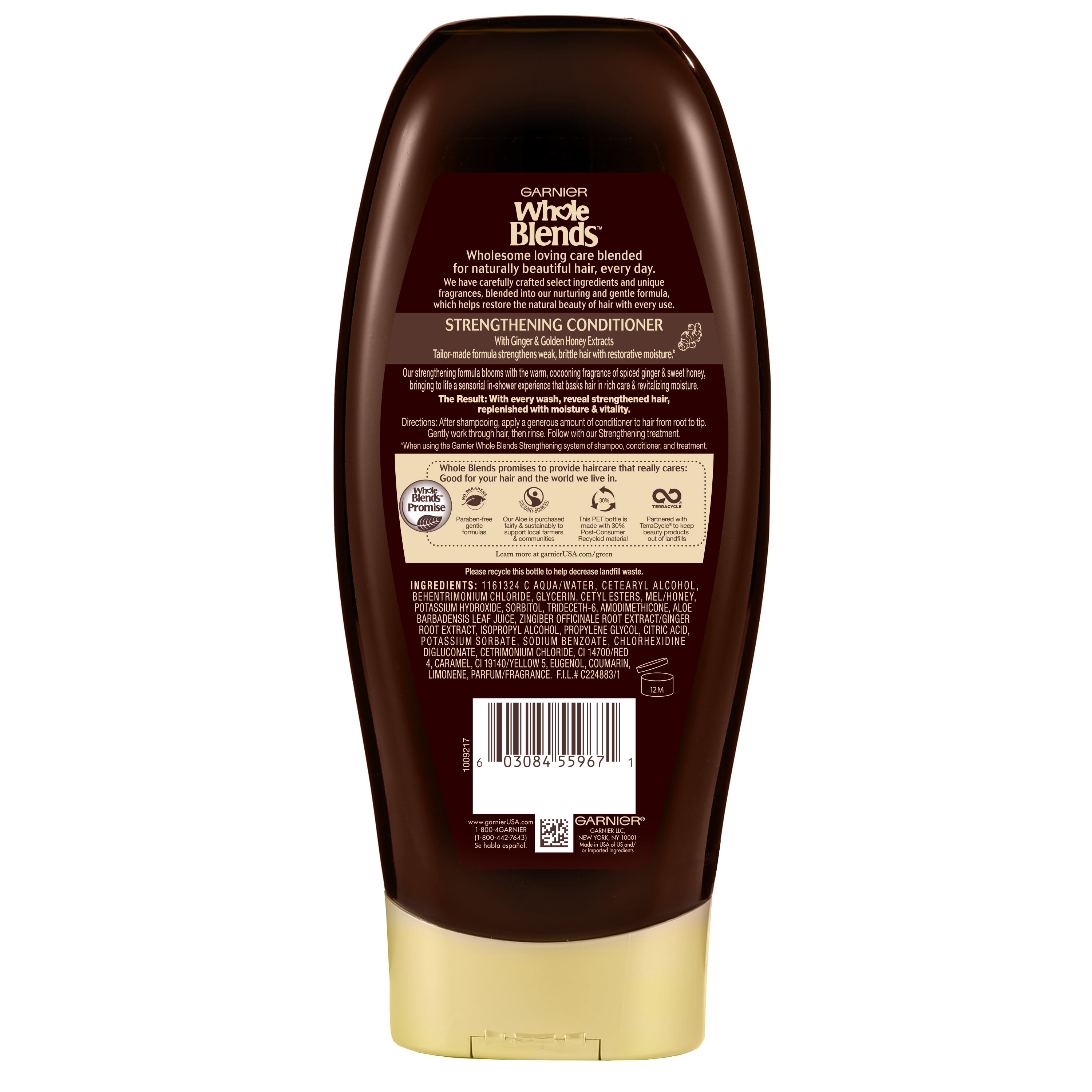 Garnier Whole Blends Ginger Recovery Strengthening Conditioner, 22 fl. oz.
