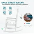 thumbnail image 3 of SERWALL Outdoor Rocking Chair, HDPE Patio Rocker for Lawn, Porch, White, 3 of 12