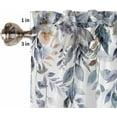 thumbnail image 5 of Christmas Kitchen Curtains and Valances Set, Rod Pocket Curtains Tier Farmhouse Window Curtains 36 Inch Length, Blue Eucalyptus Leaves Flowers Farmhouse 3 Piece Kitchen Curtains Set, 5 of 6