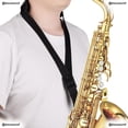 thumbnail image 5 of Focusound Correa Para El Cuello Para Saxofón Tenor De Longitud Mejorada Correa De Cuero Suave Para Saxofón Acolchada Para Saxofón Alto Y Tenor, 5 of 5