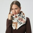 thumbnail image 4 of Women's Bohemian West Vintage Winter Scarf - Warm Button-Down Collar Scarf, Available in Various Colors, 4 of 13