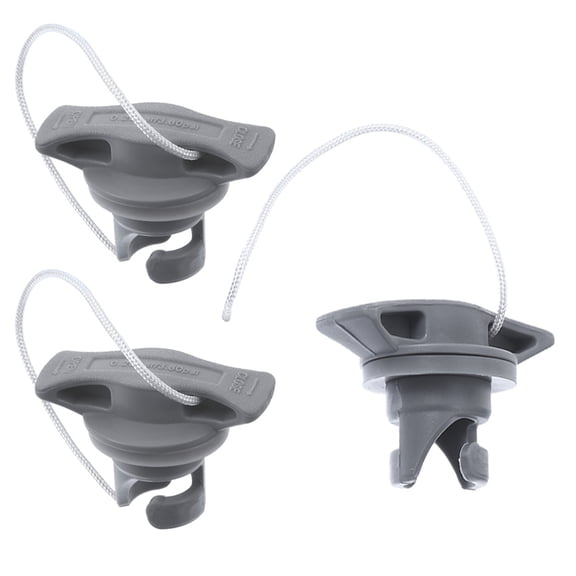 Nicehomfit 3Pcs Inflatable Boat Air Valve Plugs Grey with Leak Prevention Design