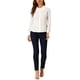 thumbnail image 2 of CAMISA DE BOTONES DE MANGA LARGA CON PUNTOS SUIZOS PARA MUJERES INSPIRADA CHIC CON COLLAR PETER PAN XL BLANCA, 2 of 6