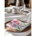 thumbnail image 6 of Tulips Spring Floral Cloth Napkins Set of 6 Reusable Dinner Napkins, Pink Plaid Flowers Butterfly Pastoral Cocktail Napkin Washable Table Napkins for Wedding/Holiday Party/Baby Shower 20"x20", 6 of 7