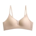 thumbnail image 2 of Yotami Bras for Women Wireless Soft Underwear for Daily Push Up Solid Color Support Bra, 36A, Beige, 2 of 4