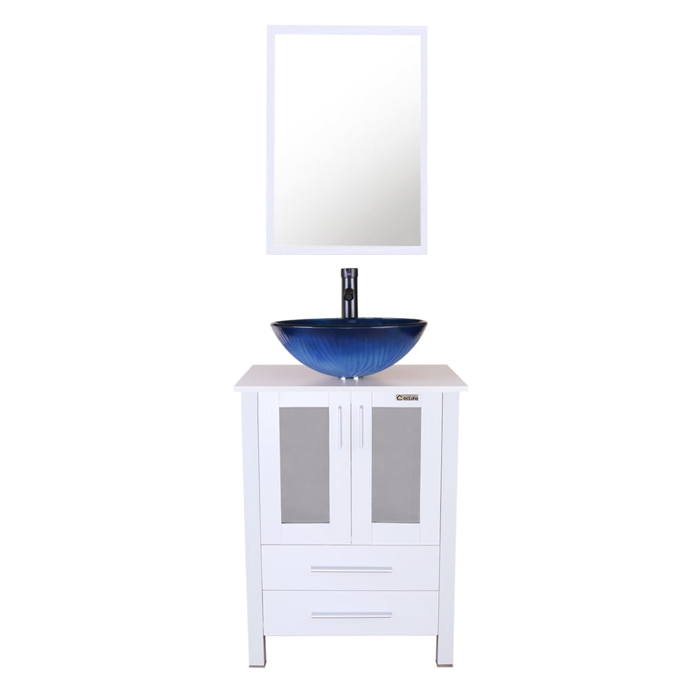 Eclife 24" Classical Bathroom Vanity Vessel Sink Set with Oil Rubbed