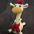 thumbnail image 6 of BESTSKY 2026 New Funny Dancing Giraffe Stuffed Animal Toys Singing Song Infants Toddlers Toy Repeats What You Say Interactive Deer Push Glowing Musical Toy Birthday Christmas Gift, 6 of 7