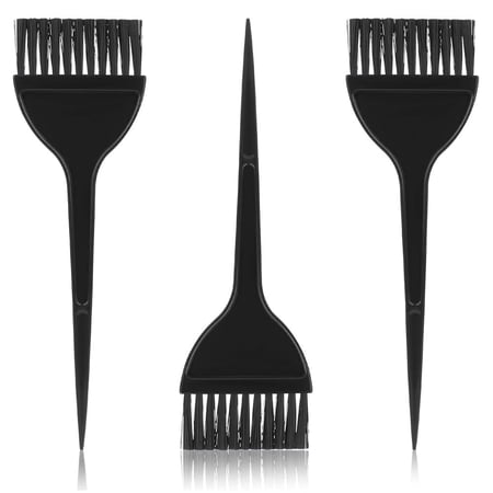 Triani 3 Pack Hair Dye Coloring Brush Hair Color Brush Bleach Dye Brush Double-sided Hair Dying Combs Brushes for Salon Use and Home DIY Dyeing Styling Black
