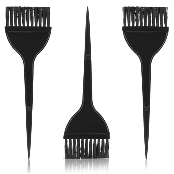 Triani 3 Pack Hair Dye Coloring Brush Hair Color Brush Bleach Dye Brush Double-sided Hair Dying Combs Brushes for Salon Use and Home DIY Dyeing Styling, Black