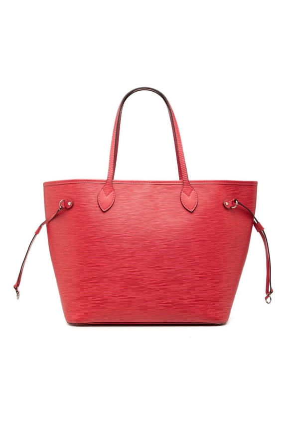 Pre-Owned Louis Vuitton Epi Neverfull MM Handbag Tote Bag M40882 Fuchsia Pink Leather Women's...