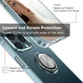 thumbnail image 2 of Case for iPhone 13 Pro Max with 2 Tempered Glass Screen Protector, Clear Body Soft TPU Shockproof Case with 360 Degree Rotation Ring Kickstand for iPhone 13 Pro Max 6.7 inch, Clear, 2 of 8