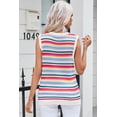 thumbnail image 3 of FOLUNSI Essential Stripe Vest - Boxy, Scallop Trim, White, Fit for Any Occasion, 3 of 8