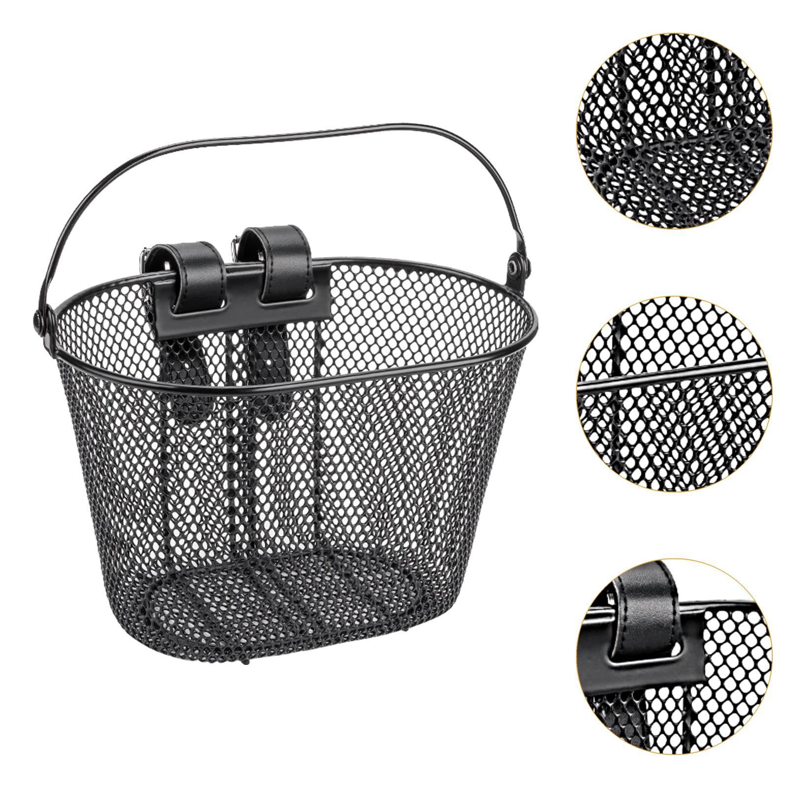 Baoblaze Kids Bike Basket Front Decor Carrier Cycling Basket for Girls Camping Street Black