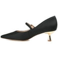 thumbnail image 3 of Journee Womens Manza Kitten Heel Mary Jane Pointed Toe Pumps, Widths Available, 3 of 10