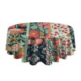 thumbnail image 5 of Pioneer Flower Floral Print Pattern Round Tablecloth 60"x60",Wrinkle Wipeable Table Cloth for Kitchen Dining Room Picnic Patio Party, 5 of 6