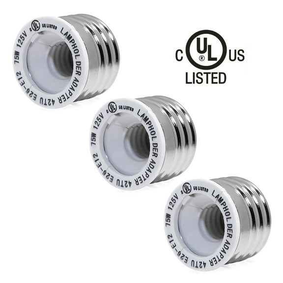 E26 to E12 Adapter - Medium Screw E26 socket to Candelabra Screw E12 bulb Socket Reducer Adapter Converter