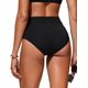 thumbnail image 2 of Parte inferior de bikini CRZ YOGA de tiro alto con corte en V, negro, talla L, 2 of 5
