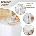 thumbnail image 2 of Table Covers for 6 Foot Tables, 2 Pack 72 x 30 Inch, White Table Cloth Rectangle, 2 of 7