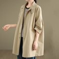 thumbnail image 4 of Women's Fashion Fall Winter Loose Outwear Jacket Turn Down Collar Pockets​​, 4 of 8