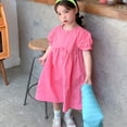 thumbnail image 4 of CNKOO Robe Coréenne Douce à Manches Bouffantes Couleur Unie, 4 of 7