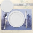 thumbnail image 3 of Ambesonne Urban Place Mats Set of 4, Morning Print Prague Streets, Standard Size, Mustard and Lavender Blue, 3 of 6