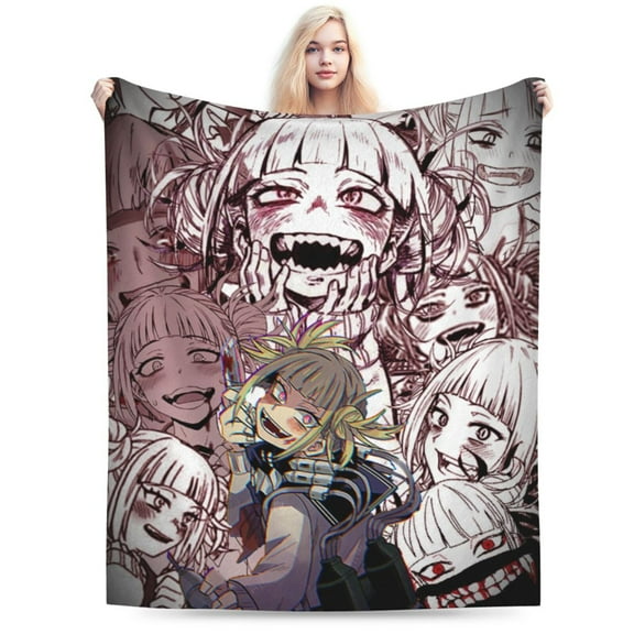 My Hero Academia Himiko Toga Bed Blanket Air Conditioner Quilt Ultra Soft Flannel Blanket All Season Fuzzy Blanket Reversible Fluffy Plush Blanket 40"X30"