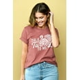 thumbnail image 2 of Talk Turkey To Me Women's Fashion Relaxed T-Shirt Tee Heather Rouge X-Large, 2 of 3