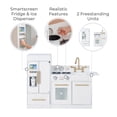 thumbnail image 4 of Kids Wooden Play Kitchen Set – Teamson Little Chef Charlotte, Toddler Kitchen Playset with Sink, Stove, Fridge & Accessories, White/Gold, Ages 1–7, 4 of 12