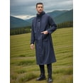 thumbnail image 2 of COOFANDY Men's Long Rain Jacket with Hood Waterproof Lightweight Active Raincoat, 2 of 9
