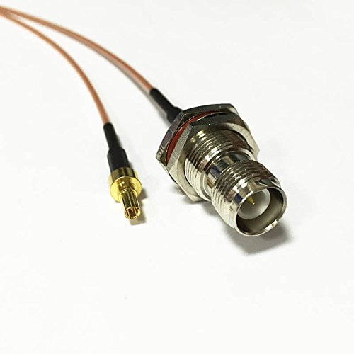 RP TNC female bulkhead to CRC9 male straight connector cable RG178 15cm 6" NEW Good Quality Fast USA Shipping