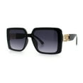 thumbnail image 5 of Womens Rhinestone Jewel Hinge Rectangle Rimless Butterfly Diva Sunglasses Black - Smoke, 5 of 7