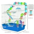 thumbnail image 3 of PawHut Grande Cage pour Hamster de 23 Pouces à 5 Niveaux avec Système de Tubes Tunnel, Bleu, 3 of 10