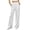 White-PANTS, variant on Inverlee Women's High Waist Wide Leg Pants Elastic Waist with Front Seam Casual Solid Color Work Trousers with Pockets White S