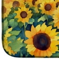 thumbnail image 4 of Kansas Sunflowers in Watercolor Dish Drying Mat 14 in x 21 in, 4 of 5