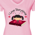 thumbnail image 4 of Inktastic Library I Love Storytime Reading Women's V-Neck T-Shirt, 4 of 5