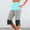 Sky Blue#1, variant on Drovellove Women's Plus Size High Waisted Capri Leggings with Pockets - Elastic Waist Casual Workout Pants for Yoga, Running, or Seaside Holidays
