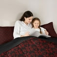 thumbnail image 5 of Feelyou Sheep Skull Teen Twin Comforter Sets, Red Mandala Damask Bedding Set, 2 Pieces, 5 of 8