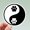1pcs, variant on Yin Yang Paws Sticker