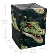 thumbnail image 5 of Crocodile Foldable Car Garbage Can with Lid and Leak-Proof, Hanging Storage Bag - Trash Can for Car, Car Trash Can, Mini Trash Can, 5 of 6