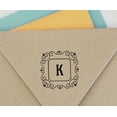 thumbnail image 5 of Printtoo Alphabet X Monogram Initial Square Swirl Border Self Inking Rubber Stamp Office Stationary, 5 of 7