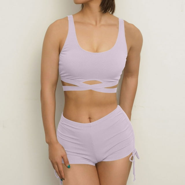 Traje de baño para mujer, moda, cómodo, color sólido, bikini, traje de baño de color liso para mujer, conjuntos de bikinis, trajes de baño para mujer