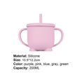 thumbnail image 5 of 200ML Straw Cup Unbreakable Leakproof Silicone Anti-rupture Toddler Sippy Bottle for Kids Pink, 5 of 5